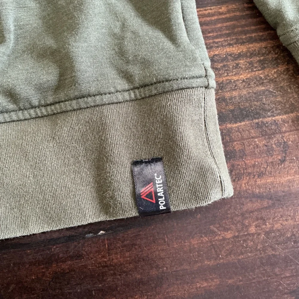 Banana Republic Polartec Quarter Zip Pullover Mens XL Olive Green Fleece Sweater